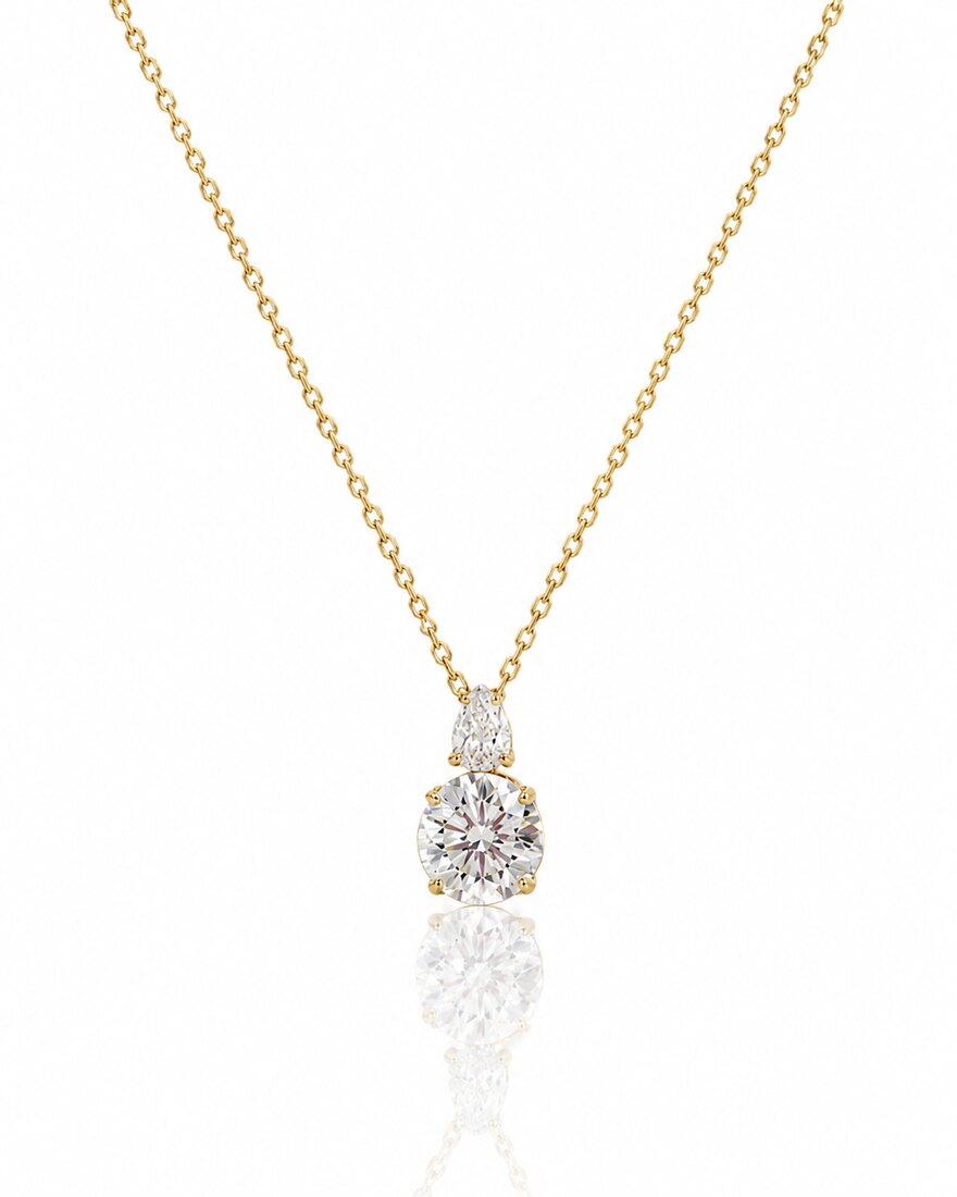 Collana con Pendente di Diamanti in Oro Giallo