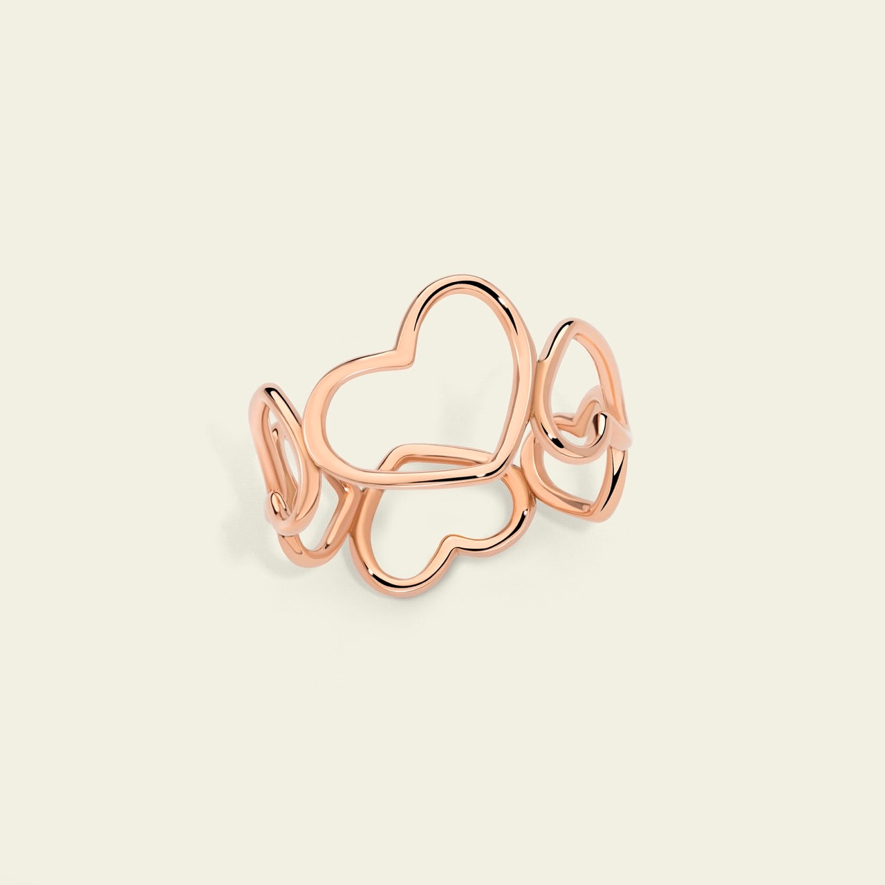 Anello con cuori filo a giro 3